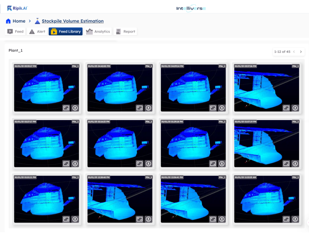 stockpile volume measurement